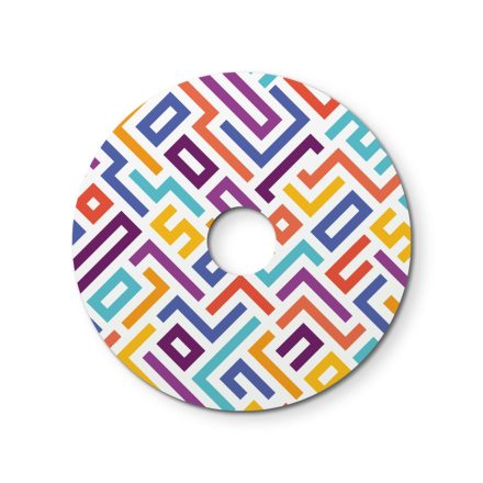 Ellepì mini flat lampshade with geometric patterns "Kaleidoscope", 24 cm diameter – Made in Italy