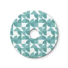 Ellepì mini flat lampshade with geometric patterns "Kaleidoscope", 24 cm diameter – Made in Italy
