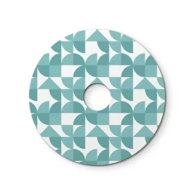   Ellepì mini flat lampshade with geometric patterns "Kaleidoscope", 24 cm diameter – Made in Italy