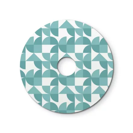 Ellepì mini flat lampshade with geometric patterns "Kaleidoscope", 24 cm diameter – Made in Italy