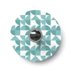 Ellepì mini flat lampshade with geometric patterns "Kaleidoscope", 24 cm diameter – Made in Italy