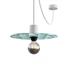 Ellepì mini flat lampshade with geometric patterns "Kaleidoscope", 24 cm diameter – Made in Italy