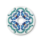 Mini Ellepì "Maioliche" flat lampshade, ideal for pendant and wall lamps or string lights, 24 cm diameter - Made in Italy