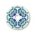 Mini Ellepì "Maioliche" flat lampshade, ideal for pendant and wall lamps or string lights, 24 cm diameter - Made in Italy