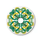 Mini Ellepì "Maioliche" flat lampshade, ideal for pendant and wall lamps or string lights, 24 cm diameter - Made in Italy