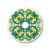  Mini Ellepì 'Maioliche' Flat Lampshade, Ideal for Pendant and Wall Lamps or Lamp Garlands, 24 cm Diameter
