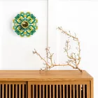 Mini Ellepì "Maioliche" flat lampshade, ideal for pendant and wall lamps or string lights, 24 cm diameter - Made in Italy