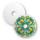 Mini Ellepì "Maioliche" flat lampshade, ideal for pendant and wall lamps or string lights, 24 cm diameter - Made in Italy