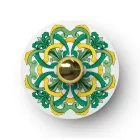 Mini Ellepì "Maioliche" flat lampshade, ideal for pendant and wall lamps or string lights, 24 cm diameter - Made in Italy