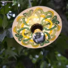 Mini Ellepì "Maioliche" flat lampshade, ideal for pendant and wall lamps or string lights, 24 cm diameter - Made in Italy