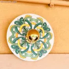 Mini Ellepì "Maioliche" flat lampshade, ideal for pendant and wall lamps or string lights, 24 cm diameter - Made in Italy