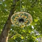 Mini Ellepì "Maioliche" flat lampshade, ideal for pendant and wall lamps or string lights, 24 cm diameter - Made in Italy