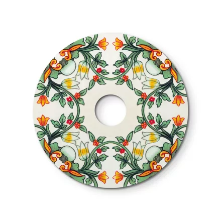 Mini Ellepì "Maioliche" flat lampshade, ideal for pendant and wall lamps or string lights, 24 cm diameter - Made in Italy