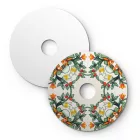 Mini Ellepì "Maioliche" flat lampshade, ideal for pendant and wall lamps or string lights, 24 cm diameter - Made in Italy