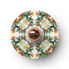 Mini Ellepì "Maioliche" flat lampshade, ideal for pendant and wall lamps or string lights, 24 cm diameter - Made in Italy