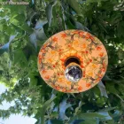 Mini Ellepì "Maioliche" flat lampshade, ideal for pendant and wall lamps or string lights, 24 cm diameter - Made in Italy