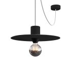 Mini Ellepì "Solid Color" flat lampshade, ideal for pendant and wall lamps or light chains, 24 cm diameter - Made in Italy