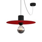 Mini Ellepì "Solid Color" flat lampshade, ideal for pendant and wall lamps or light chains, 24 cm diameter - Made in Italy