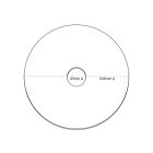 Mini Ellepì "Solid Color" flat lampshade, ideal for pendant and wall lamps or light chains, 24 cm diameter - Made in Italy