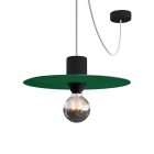 Mini Ellepì "Solid Color" flat lampshade, ideal for pendant and wall lamps or light chains, 24 cm diameter - Made in Italy
