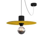 Mini Ellepì "Solid Color" flat lampshade, ideal for pendant and wall lamps or light chains, 24 cm diameter - Made in Italy