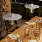 Oversize Ellepì flat lampshade made of Dibond for outdoor pendant lamps, diameter 40 cm - Made in Italy