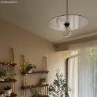 Oversize Ellepì flat lampshade made of Dibond for outdoor pendant lamps, diameter 40 cm - Made in Italy