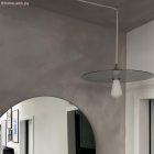 Oversize Ellepì flat lampshade made of Dibond for outdoor pendant lamps, diameter 40 cm - Made in Italy