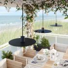 Oversize Ellepì flat lampshade made of Dibond for outdoor pendant lamps, diameter 40 cm - Made in Italy