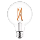  LED SMART WI-FI light bulb Globe G125 transparent filament 6.5W 806Lm E27 1800÷3000K adjustable