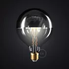 Silver Half Sphere Globe G125 LED bulb 7W 750Lm E27 2700K adjustable