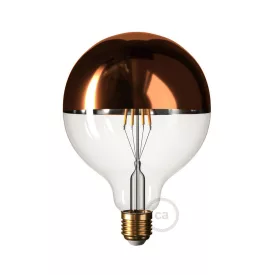    Copper hemisphere G125 LED bulb 7W 806Lm E27 2700K adjustable