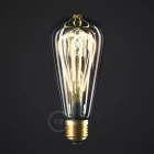 LED smoked bulb - Edison ST64 curved double loop filament - 5 W 160 lm E27 1800 K dimmable