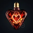 LED bulb - Red Heart - 5W 150Lm E27 2000K Dimmable