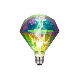  Diamond LED Bulb Curved Filament 3W E27 Dimmable 2000K