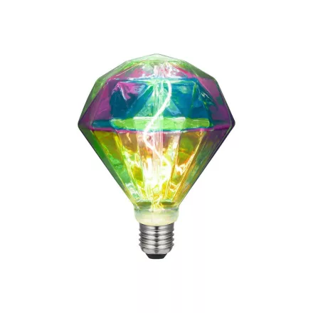  Diamond LED Bulb Curved Filament 3W E27 Dimmable 2000K