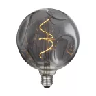 LED bulb, spherical, G140, embossed, smoky spiral filament, 5 W, 150 lm, E27, 2000 K, dimmable
