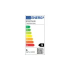 LED bulb, spherical, G140, embossed, smoky spiral filament, 5 W, 150 lm, E27, 2000 K, dimmable
