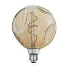 LED bulb sphere G140 embossed gold spiral filament 5W 250Lm E27 1800K dimmable
