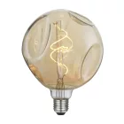 LED bulb sphere G140 embossed gold spiral filament 5W 250Lm E27 1800K dimmable