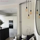 LED bulb sphere G140 embossed gold spiral filament 5W 250Lm E27 1800K dimmable