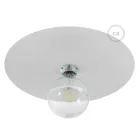 Large painted iron plate for suspension, 40 cm diameter - Made in Italy