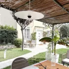 Large painted iron plate for suspension, 40 cm diameter - Made in Italy