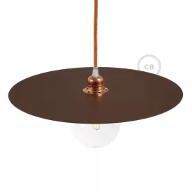   Large painted iron plate for suspension, 40 cm diameter - Made in Italy