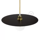 Large painted iron plate for suspension, 40 cm diameter - Made in Italy