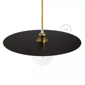   Large painted iron plate for suspension, 40 cm diameter - Made in Italy