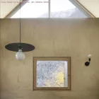 Large painted iron plate for suspension, 40 cm diameter - Made in Italy