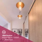 Large painted iron plate for suspension, 40 cm diameter - Made in Italy