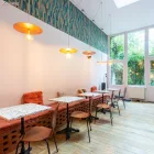 Large painted iron plate for suspension, 40 cm diameter - Made in Italy