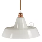 Industrial ceramic lampshade for suspension - Made in Italy